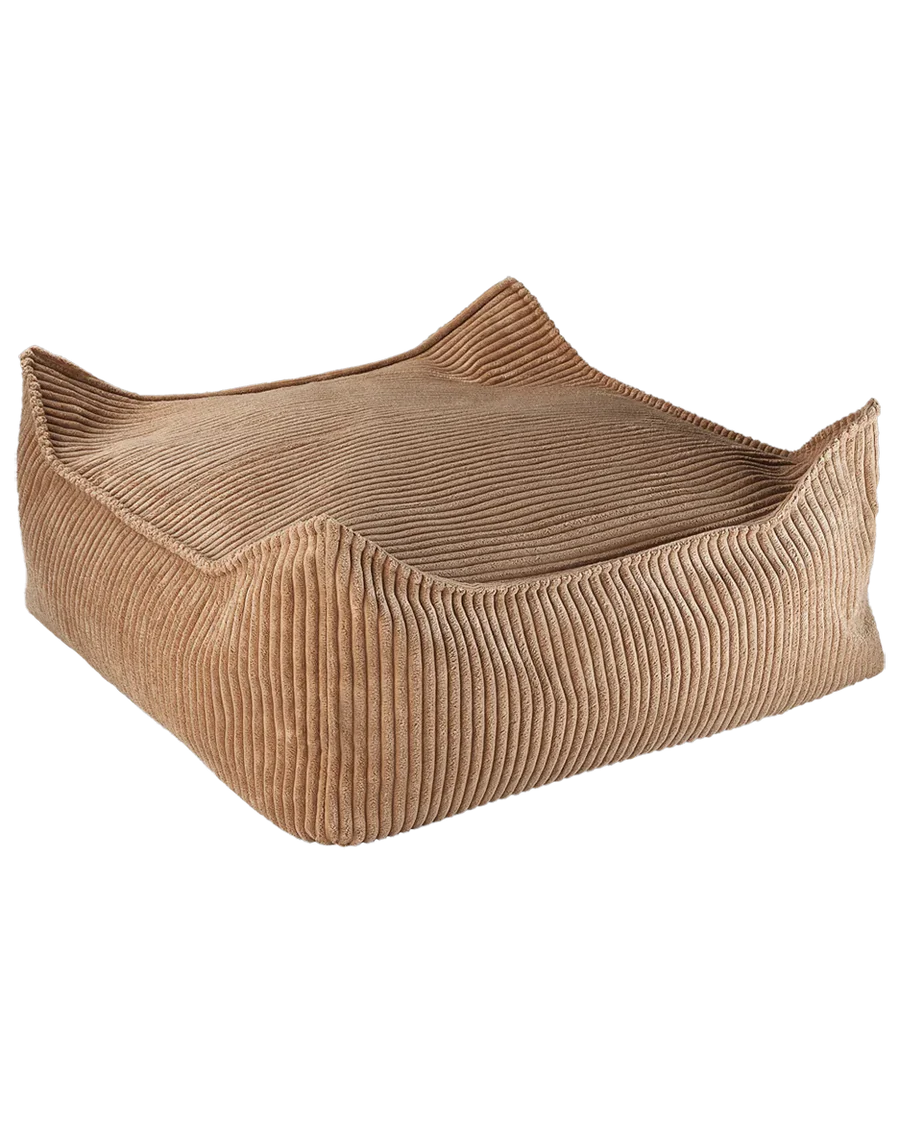 Ottoman CORDUROY poef vierkant  - 6 kleuren