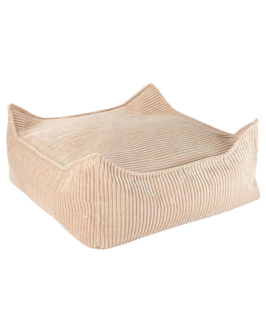 Ottoman CORDUROY poef vierkant  - 6 kleuren