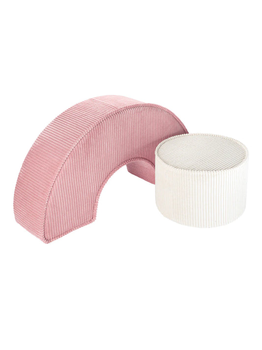 Pink Mousse Pouffe Set