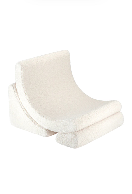 Cream White Moon Chair - Teddy