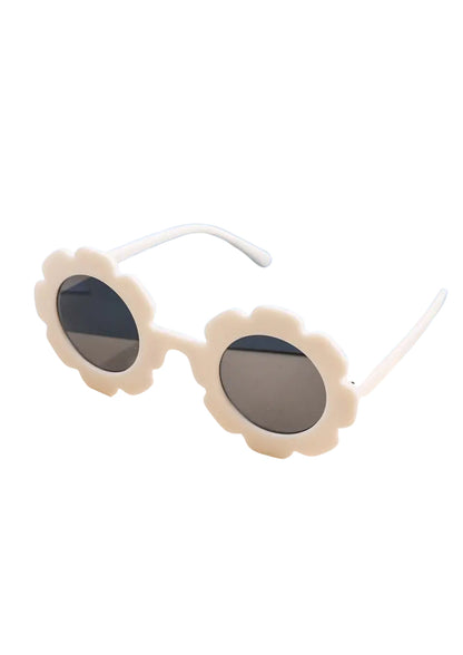 Lunettes de soleil fleur - Blanc