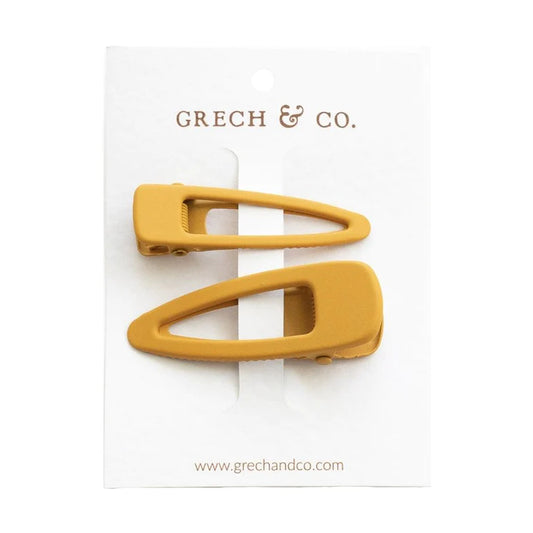Grech&Co matte haarclip GOLDEN | SET OF 2