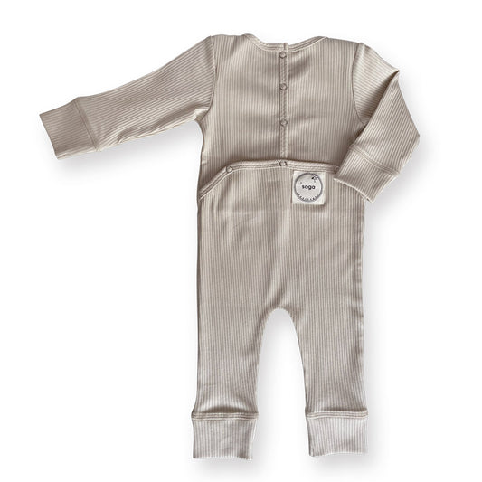 Jumpsuit rib - Beige