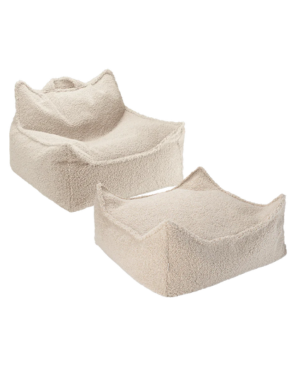 SET Beanbag Chair Teddy + Ottoman | 6 kleuren