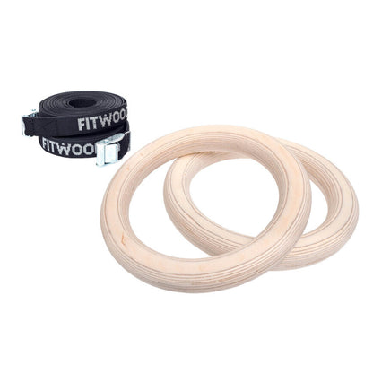 Anneaux de gymnastique ULPU Fitwood pour barre murale 