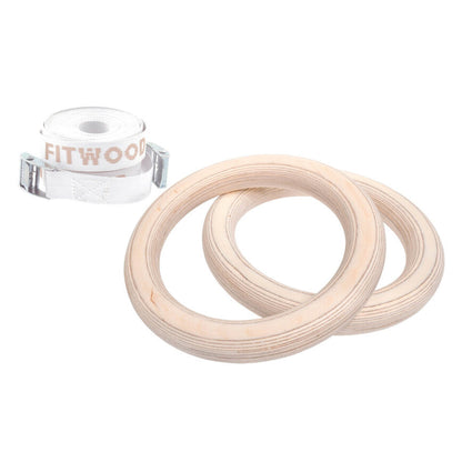 Anneaux de gymnastique ULPU Fitwood pour barre murale 