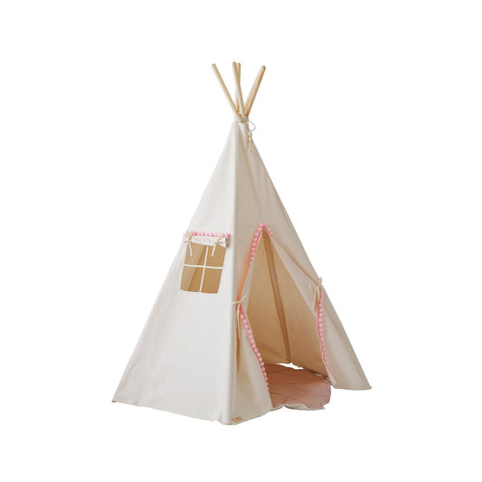 Tipi met pompons en mattenset "Pluizige pompons"