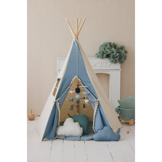 Tipi-tent "Jeans" met pompons