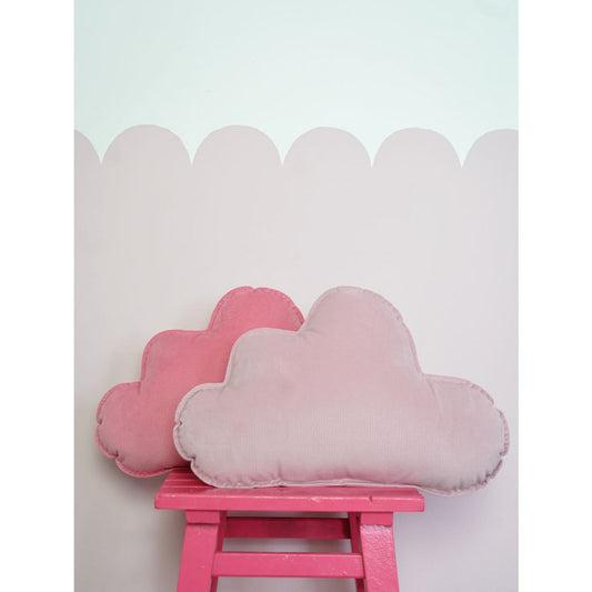 Velvet Wolkenkussen voor babykamer "Zacht roze"