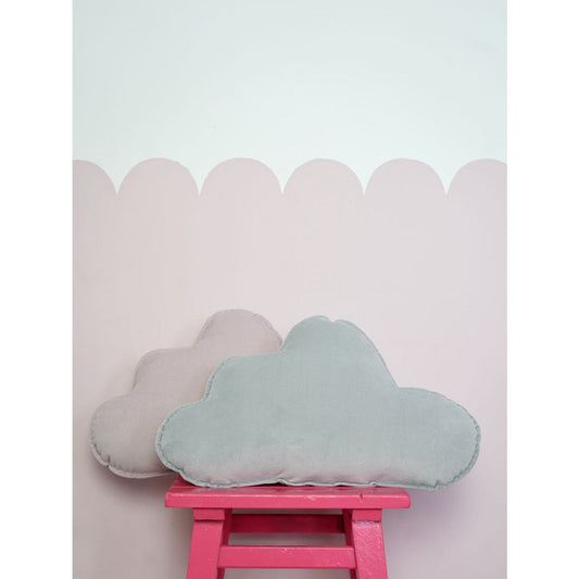 Velvet Wolkenkussen voor babykamer "Grijs"