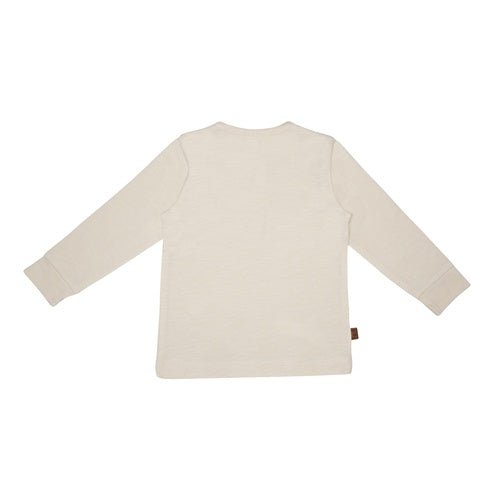 Wasbeer LS-shirt baby | Beige