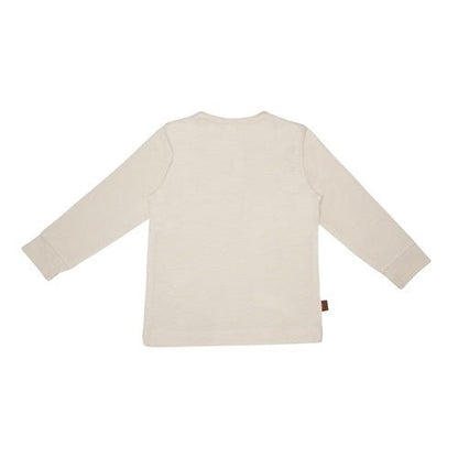 Wasbeer LS-shirt baby | Beige