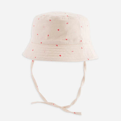 Chapeau de soleil bébé &amp; enfant | Câlins gratuits - beige avec coeurs