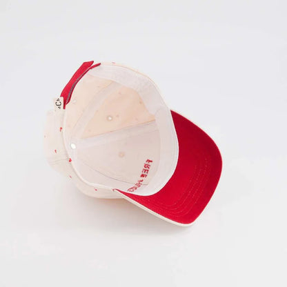 Casquette solaire enfant | Câlins gratuits - beige avec coeurs 