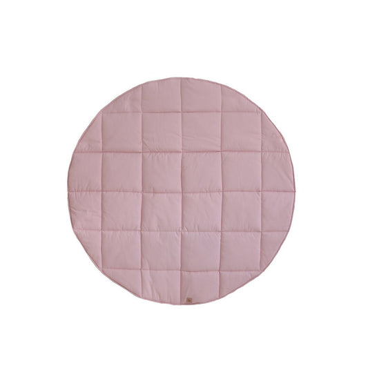 Ronde katoenen mat "Roze en beige"