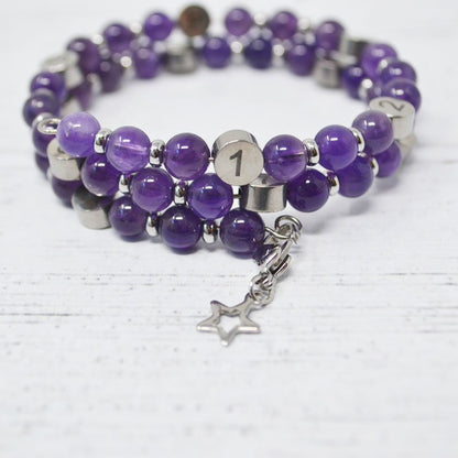 Purple Amethyst - Borstvoeding armband