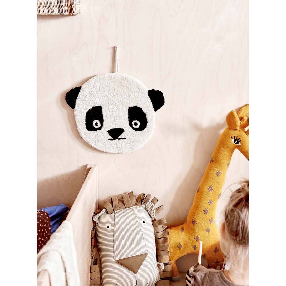 Panda miniatuur muurhanger