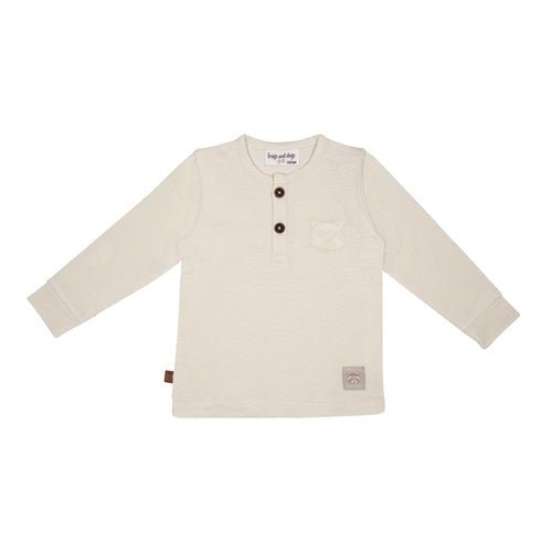 Wasbeer LS-shirt kinderen | Beige