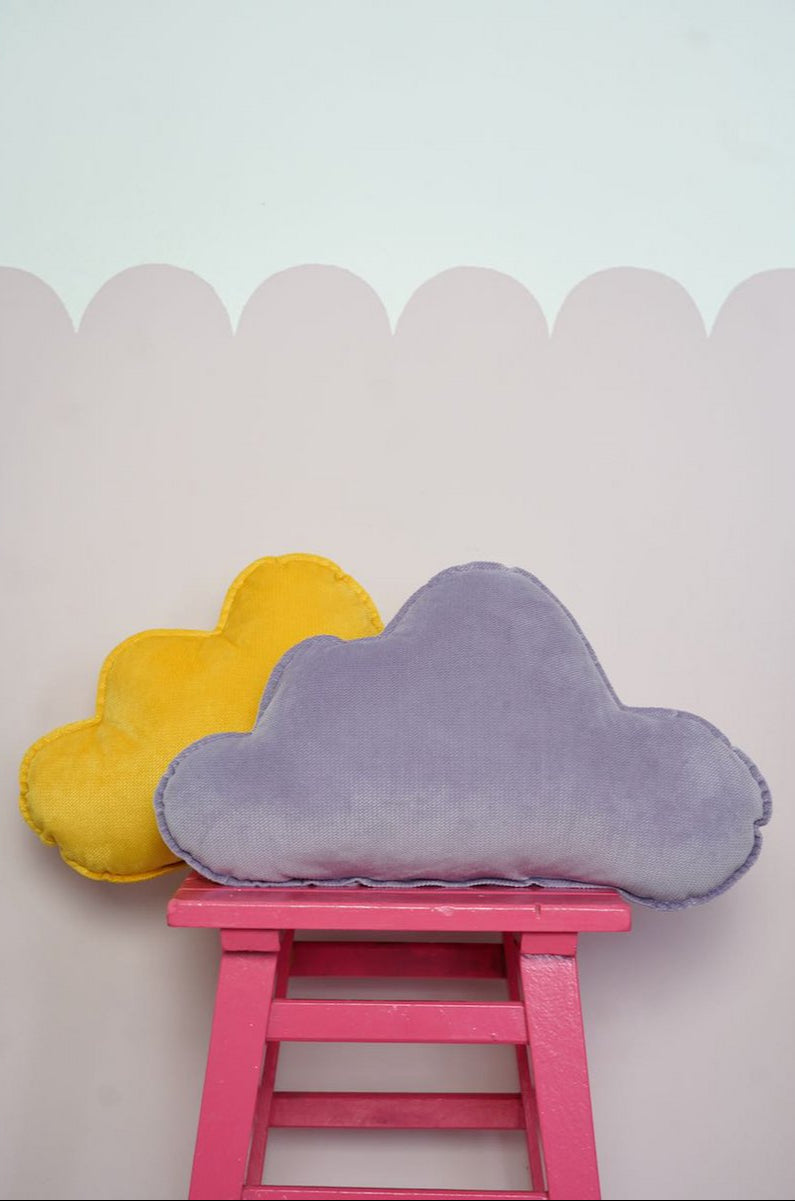 Velvet Wolkenkussen voor babykamer "Paars"