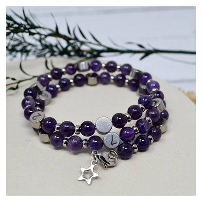 Purple Amethyst - Borstvoeding armband