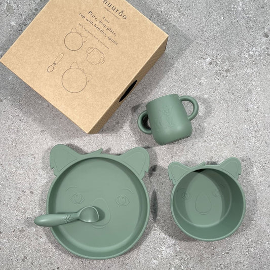 Lykke siliconen dinerset 4-pack Koala