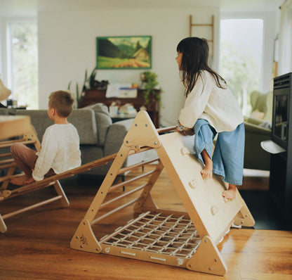 Kinderfeets Hout Pikler Klimrek 3 zijdes - Klim Triangle