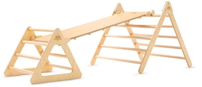 Kinderfeets Pikler Triangle en bois Aire de jeux - 2 côtés - Moyen