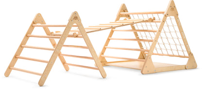 Kinderfeets Pikler Triangle en bois Aire de jeux - 2 côtés - Moyen