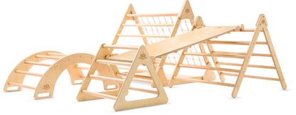 Kinderfeets Pikler Triangle en bois Aire de jeux - 2 côtés - Moyen