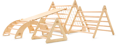 Kinderfeets Pikler Triangle en bois Aire de jeux - 2 côtés - Moyen