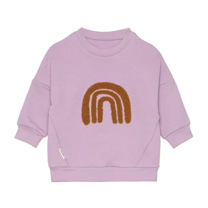 kids sweater GOTS little gang rainbow lilac