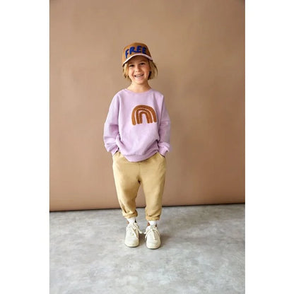 kids sweater GOTS little gang rainbow lilac