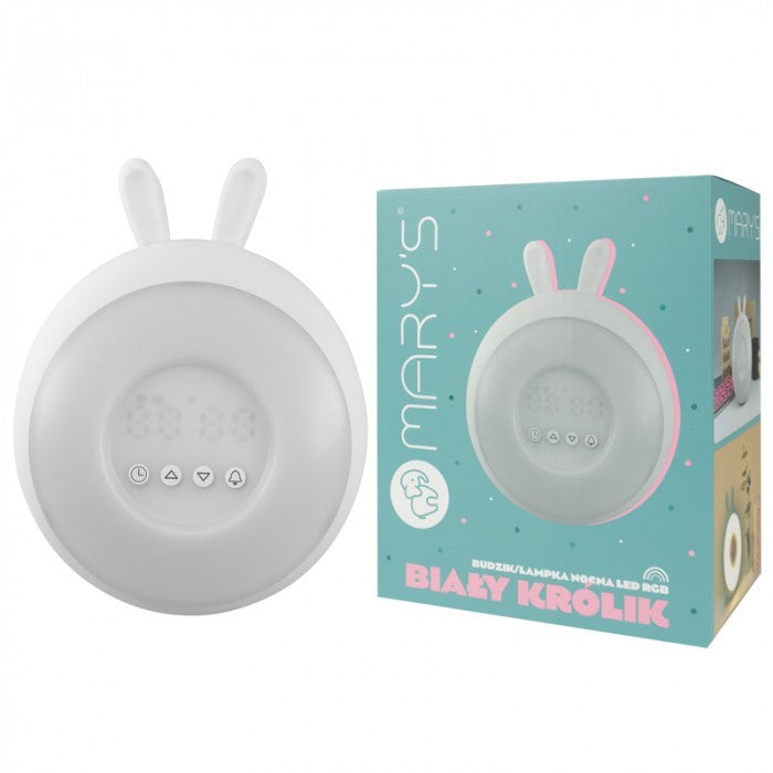 ALARM CLOCK / LED LAMP - Bunny - White