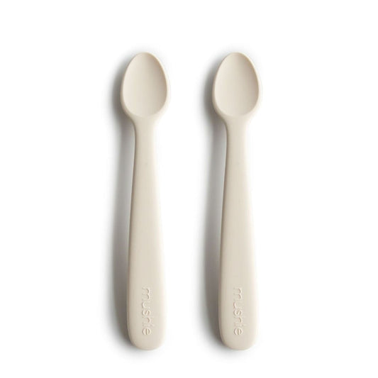 MUSHIE Baby Spoon 2 Pack- Ivory / Ivory