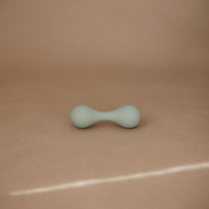 MUSHIE hochet silicone - Cambrigde Bleu 