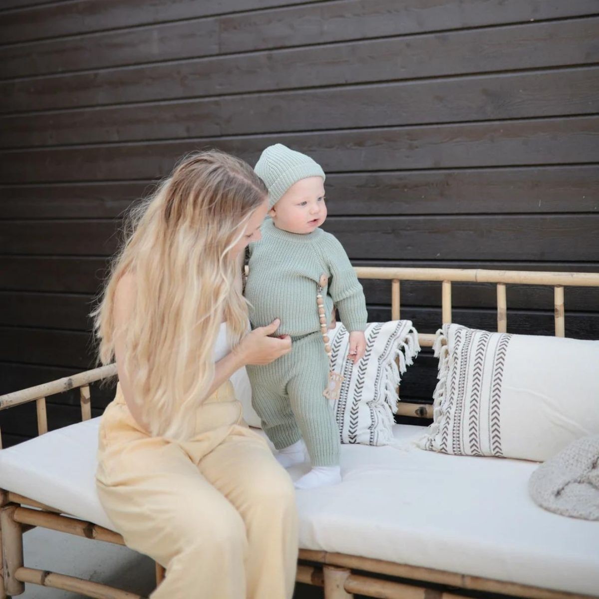 Speenkoord Luna- PACIFIER CLIP- Faux wood