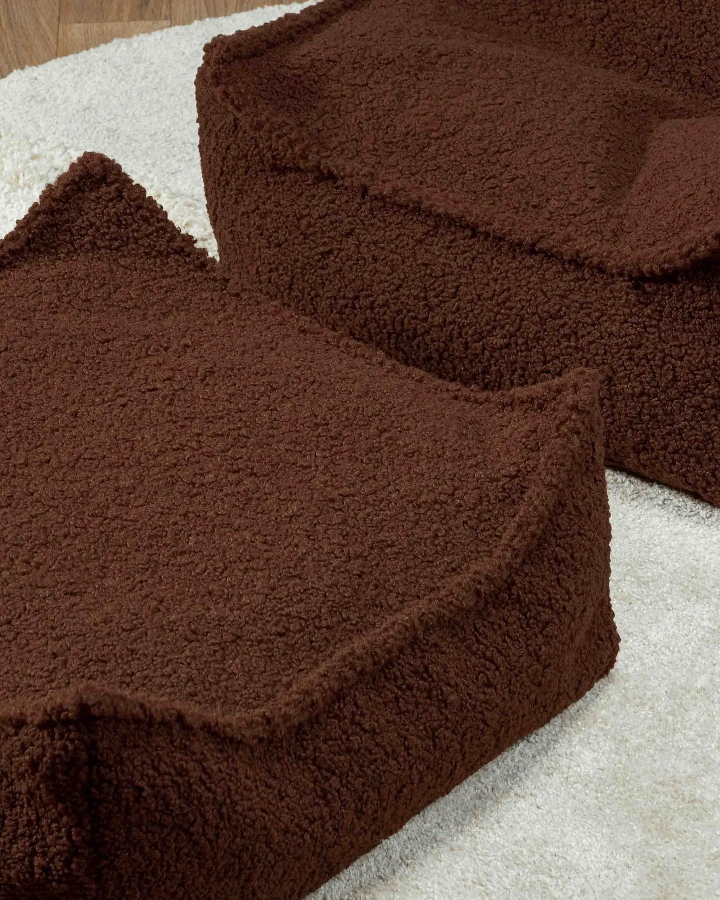 Ottoman Teddy poef vierkant | 6 Kleuren