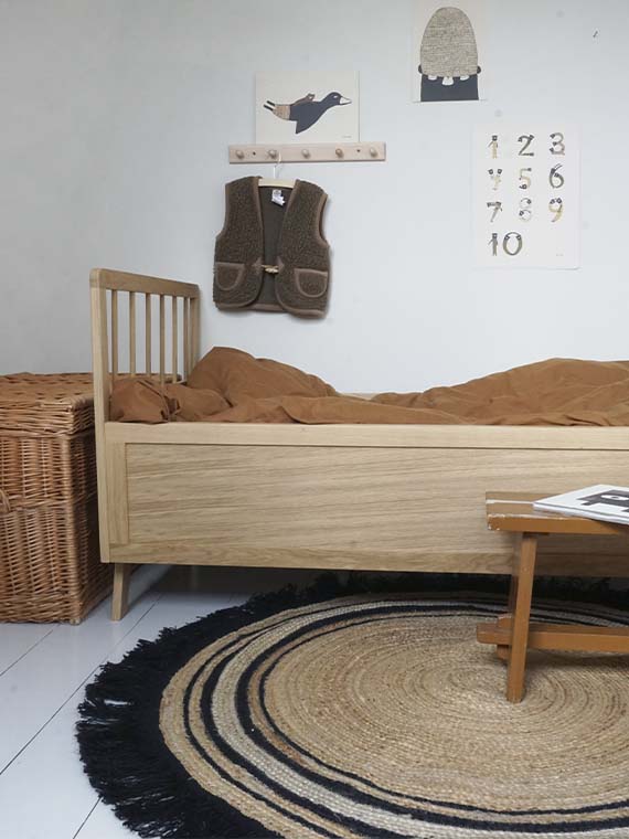 Vloerkleed jute Tess black