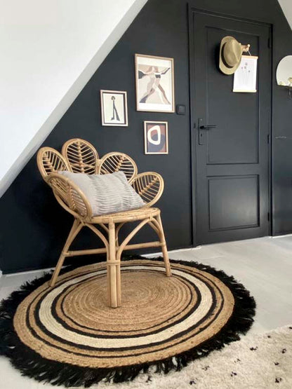 Vloerkleed jute Tess black